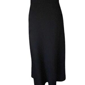 Vintage Ralph Lauren Wool 20W Black Midi Skirt Pkus Size 2X Designer Long